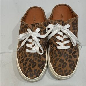 Lucky Brand Brown Leopard Slip-On Sneakers size 6